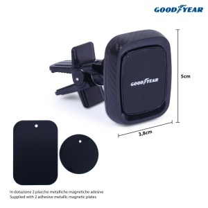 Suport magnetic pentru telefon auto Goodyear, Ultragrip, rotire 360, 2 magneti inclusi - Img 2