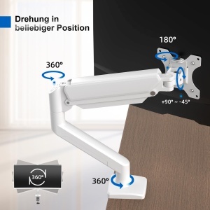 Suport Monitor GRIFEMA, pentru ecrane de 13-32 inch, ajustabil, alb - Img 5