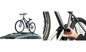 Suport pentru biciclete de acoperis auto Fischer, testat TUV GS, potrivit pentru o singura bicicleta, incarcare de pana la 15 kg, blocabil, argintiu - Img 6