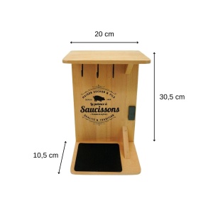 Suport pentru Carnati Fackelmann 37834, Lemn, 30,5 x 20 x 10,5 cm - Img 3