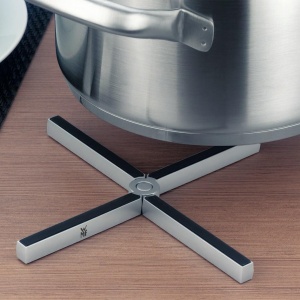 Suport pentru oale WMF MisterX, 19x19 cm, otel inoxidabil, pliabil, cu baza din silicon - Img 3
