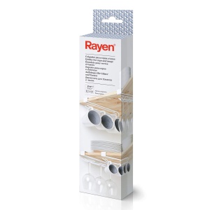 Suport pentru Ochelari si Cesti Rayen, Alb, Dimensiuni 25 x 7 x 3 cm