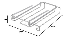 Suport pentru pahare Metaltex, argintiu, 21x28x7cm - Img 6