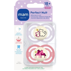 Suport pentru suzeta MAM Perfect Night 18 luni Silikon 2 bucati - Img 6