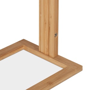 Suport prosoape Relaxdays, Bambus, 3 bare, 82 x 42 x 24 cm, NaturalNegru - Img 7