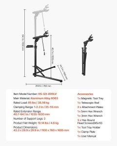 Suport reparatii biciclete VEVOR HS-QX-006LV 3856 kg pliabil inaltime ajustabila - Img 7