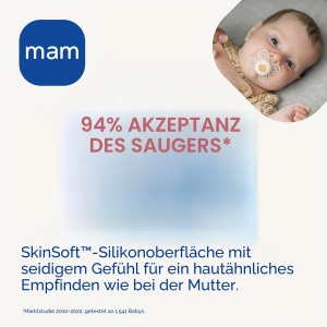 Suport suzeta MAM Perfect, 6 luni, silicon, auto-sterilizare, mat - Img 2