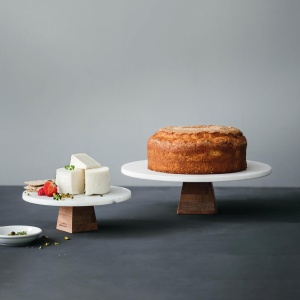 Suport tort Lacor 63593 din marmura si lemn de acacia, 30 cm, design elegant - Img 4