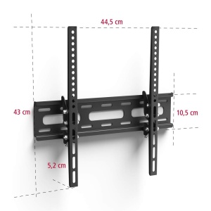 Suport TV Hama, neigabil, 32-75 inch, capacitate 40 kg, culoare neagra - Img 5