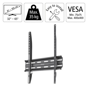 Suport TV Hama pentru Televizoare de 65 Zoll, VESA 75x75-400x400, Negru - Img 2