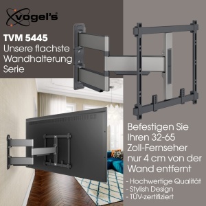Suport TV Vogels Elite TVM 5445 Full-Motion 32-65 inch 180deg rotire Ultrastabil - Img 2
