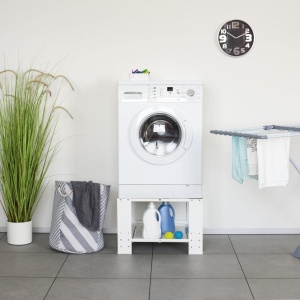 Suport universal Xavax 60x60 cm alb inaltime 40 cm pentru masina de spalat si uscator - Img 6