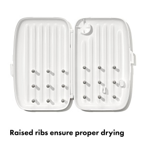 Suport uscare si curatare OXO Tot compact cu perie integrata gri - Img 6
