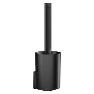 Suport WC cu peri si recipient hansgrohe WallStoris, negru mat, montare flexibila