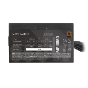 Sursa de alimentare Mars Gaming MPIII850, 850W, 80 Plus Bronze, Negru - Img 4
