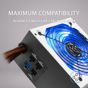 Sursa de alimentare PC Mars Gaming MPZE750, 750W, 80Plus Silver, Alb - Img 5