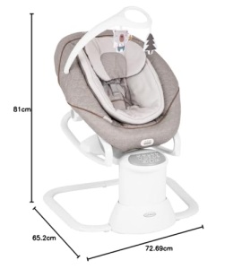 Suzeta Graco All Ways(tm) 2 in 1, leagan electric pentru bebelusi si balansoar portabil, de la nastere pana la aproximativ 9 luni (9 kg), cu vibratii si viteza de leagan reglabila, Little Adventures - Img 8