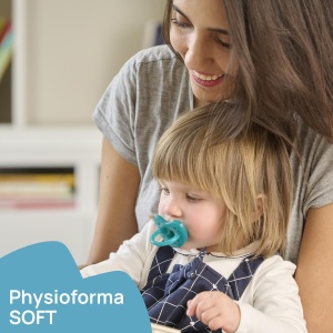 Suzeta moale Chicco PhysioForma din silicon timp de 16-36 luni, moale si delicata, favorizeaza respiratia fiziologica, in albastru, 4buc - Img 2