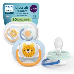 Suzete Philips Avent Ultra Air SCF08023 0-6 luni Silicon Moale BPA-Free Set 2 Bucati