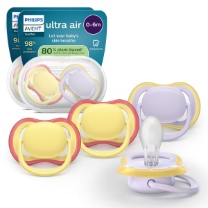 Suzete Philips Avent Ultra Air SCF08720 0-6 luni BPA-free Sterilizare rapida Set 4 bucati