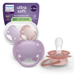 Suzete Philips Avent Ultra Soft SCF09143 BPA-Free Silicon 6-18 luni Set 2 bucati