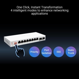 Switch ASUS QG-U1080, 8 porturi 2.5G, 2 porturi 10G SFP, Plug and Play - Img 5
