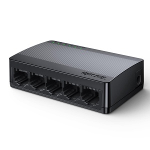 Switch de retea Tenda SG105, 5 porturi Gigabit Ethernet, negru