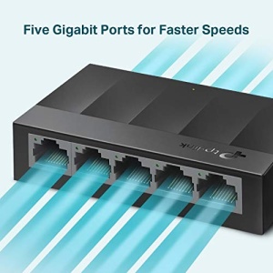 Switch de retea TP-Link LS1005G, 5 porturi Gigabit, negru - Img 3