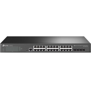 Switch gestionat JetStream 24-Port Gigabit cu 4 sloturi SFP