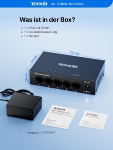 Switch Gestionat Tenda TEG2205D, 5 Porturi Gigabit, Cloud Management, Fara Ventilator - Img 8