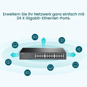 Switch gestionat TP-Link TL-SG1024DE, 24 porturi RJ45, negru, rackmount - Img 2