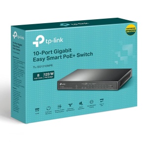 Switch gestionat TP-Link TL-SG1210MPE, 10 porturi, 8 porturi PoE, 123 W, negru - Img 4