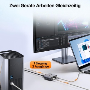 Switch LAN Tenda 1 la 2, Gigabit, 2 Porturi, Alimentare USB-C - Img 2