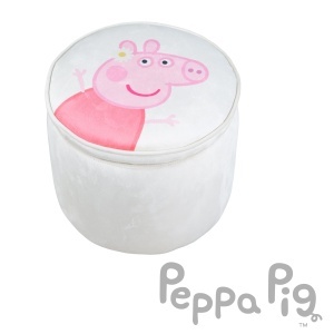 Taburet copii roba Peppa Pig cu spatiu de depozitare 27 cm inaltime bej - Img 7