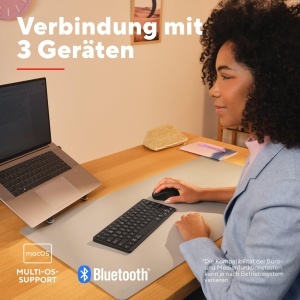 Tastatura Bluetooth Trust Vira, Neagra, Compacta, QWERTZ - Img 3