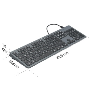 Tastatura cablata Hama CK-400, USB, iluminata, ergonomica, neagra - Img 6