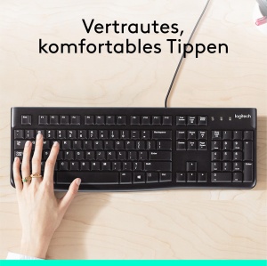 Tastatura cablata Logitech K120, design ergonomic, compatibila Windows - Img 2
