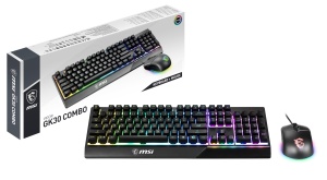 Tastatura de Gaming MSI Vigor GK30 cu RGB, Neagra, Semi-mecanica