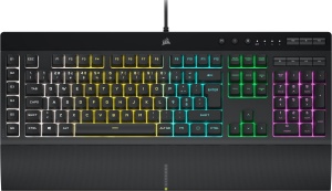 Tastatura gaming CORSAIR K55 RGB PRO, iluminare RGB, 6 taste macro, neagra