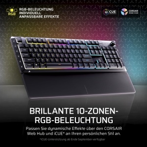 Tastatura Gaming Corsair Skiff 100 Plus, RGB, 6 G-taste, Negru - Img 5