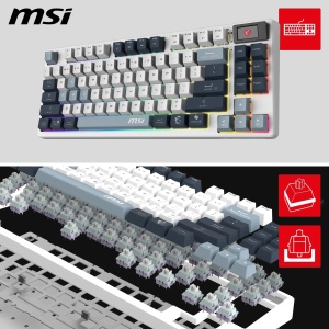 Tastatura Gaming MSI Forge GK600 TKL Wireless Sky, mecanica, RGB, conectivitate multipla - Img 2