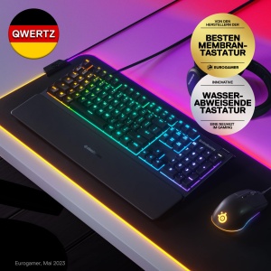 Tastatura Gaming SteelSeries Apex 3 - RGB 10-Zona, Switch-uri Silentioase, IP32 - Img 2
