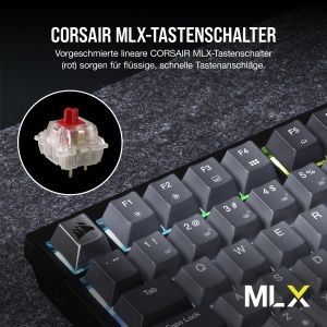 Tastatura mecanica Corsair K65 Plus Wireless, 75, RGB, Negru - Img 4