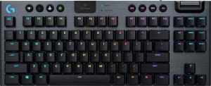 Tastatura mecanica de gaming Logitech G915 TKL Tenkeyless Lightspeed RGB pentru laptop si PC, comutator cu profil redus, LIGHTSYNC RGB, wireless, functie Bluetooth, negru - Img 2