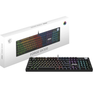 Tastatura mecanica MSI Forge GK320, QWERTZ, Switch-uri rosii, RGB