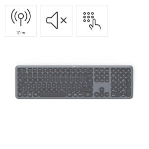 Tastatura wireless Hama WK-550, Multi-Device, neagra, QWERTZ, cu 14 taste multimedia - Img 2