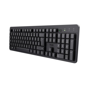 Tastatura wireless Trust ODY II, QWERTZ, negru, design slim
