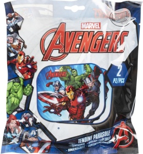 TataWay - Copertina laterala Marvel Avengers | Perdele auto cu protectie UV 44 x 35 cm | Supereroii Iron Man, Thor, Hulk, Captain America | Accesoriu cu ventuza, poliester - Img 9