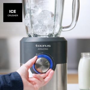 Taurus Uimitor JB1600XC Mixer cu picioare | 1600 W | Ulcior de sticla 1,75 l | 5 niveluri de viteza + turbo | Lame din otel inoxidabil 6 lame | Concasor de gheata | LED | Poate fi spalat in masina de spalat vase - Img 6