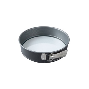 Tava cu arc Zenker O 26 cm NEGRU METALIC, tava de copt cu strat antiaderent, tava rotunda cu fund plat (culoare: negru), cantitate: 1 bucata, antracit